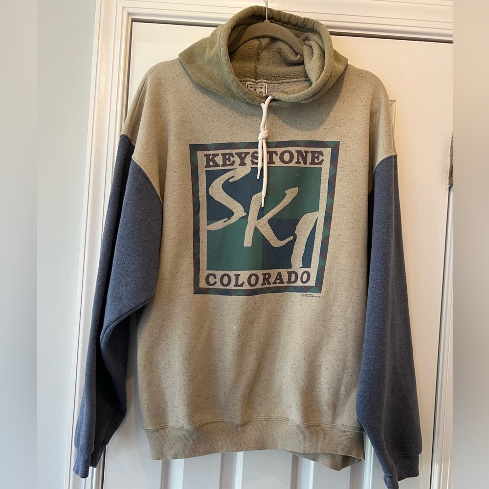 Color block Ski Colorado hoodie